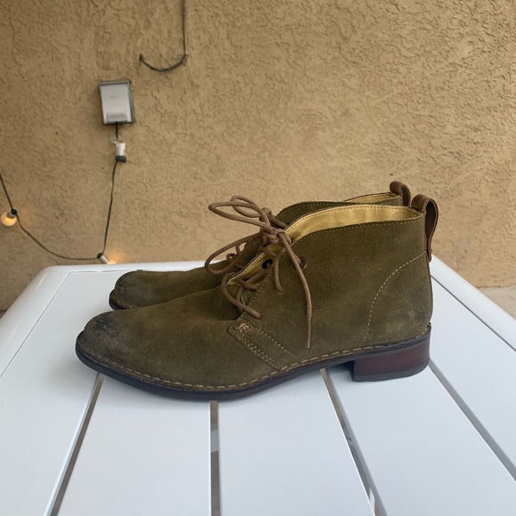 Bussola military green suede boots with laces size 7.5 (European 38) - Picture 4 of 16